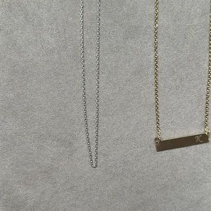 Gold Plated “K” Nameplate Layering Necklaces ✨